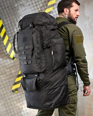 Тактический рюкзак Darvall 50л Black водостойкий для военных и туризма 93108 фото