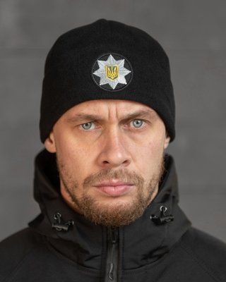 Флисовая шапка Полиция с вышивкой из полар флиса 89976 фото
