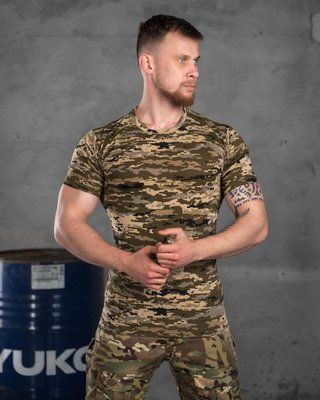 Тактична футболка Піксель бавовна 95% з поліестером 86507 S фото