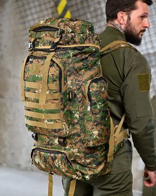 Тактический рюкзак Darvall Пиксель Green 50 л водостойкий для походов и военных 93109 фото