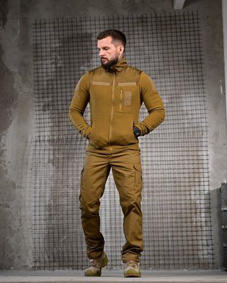 Тактичний костюм Fenix Койот флісовий з плащівкою та липучками під шеврони 93583 S фото