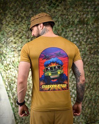 Тактическая футболка Койот из материала Coolmax с потоотводящими свойствами и рисунком DTF 92851 XXL фото