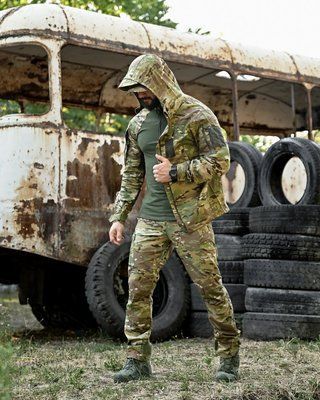 Костюм 3в1 Мультикам тактичний військовий камуфляж для полювання та риболовлі 91100 S фото