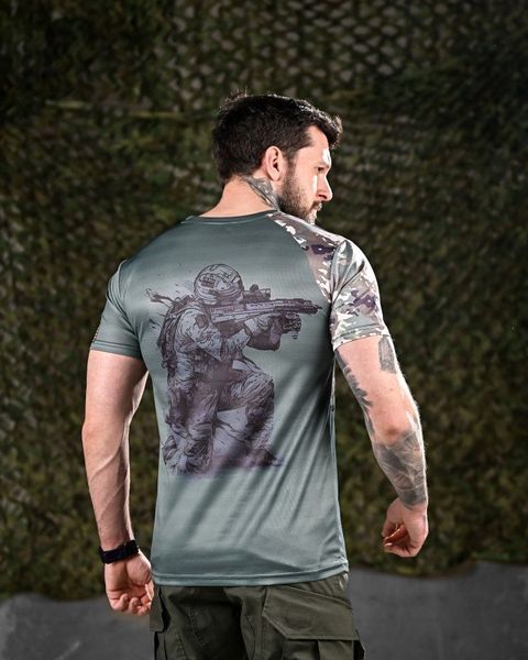 Тактична футболка Punisher USA з принтом, потовідвідна, 100% поліестер, Collmax 85566 L фото