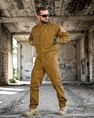 Тактичний костюм Ender Койот ріп-стоп бавовна поліестер з липучками для шевронів 91385 S фото