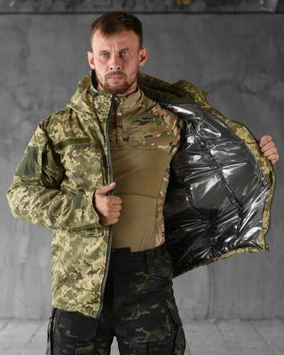 Тактична куртка Persona Піксель з утеплювачем Omni-Heat водовідштовхувальна ріп-стоп осінь-зима 51821 S фото