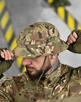 Панама Ranger Мультикам короткие поля хлопок вентиляция кнопки по бокам 85703 фото