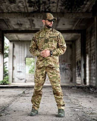 Тактичний костюм Ender Мультикам ріпстоп бавовна поліестер з липучками під шеврони 91387 S фото