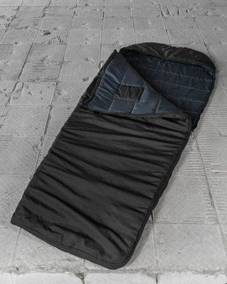 Спальний мішок Black з капюшоном до -15&deg;C теплий туристичний спальник-конверт 90018 фото