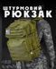 Тактичний штурмовий рюкзак Олива USA з м&rsquo;якими лямками MOLLE водонепроникний тактичний рюкзак 12233 фото 6