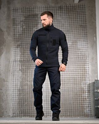 Тактичний костюм Fenix синій фліс polar ripstop з липучками під шеврони 93585 S фото