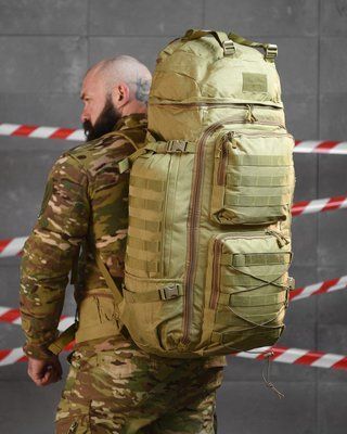 Тактичний рамний рюкзак Truck Койот 100л MOLLE Cordura експедиційний 50053 фото