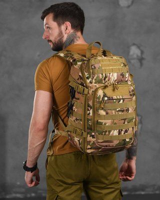 Рюкзак тактический Silver Knight MTK с USB портом Black водонепроницаемый 40 л MOLLE 87782 фото