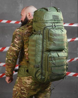 Тактичний рамний рюкзак Truck Black тактичний експедиційний 100 л molle Cordura 50054 фото