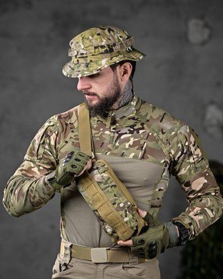 Тактична сумка через плече або на пояс Мультикам для пістолета, кобура, регульований ремінь, нейлон 91502 фото