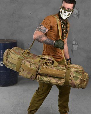 Сумка-чохол для зброї Battle Мультикам рюкзак водостійкий з кишенями Molle 50782 фото