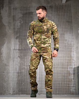 Тактичний костюм Fenix Мультикам флісовий з ріпстопом і липучками під шеврони 93586 S фото