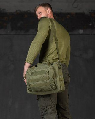 Административная тактическая сумка SKG Олива с MOLLE система для военных и охраны 89650 фото