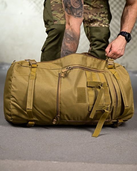 Тактический рюкзак баул X-Tactical Койот с отделениями и карманами для туризма и активного отдыха 93209 фото