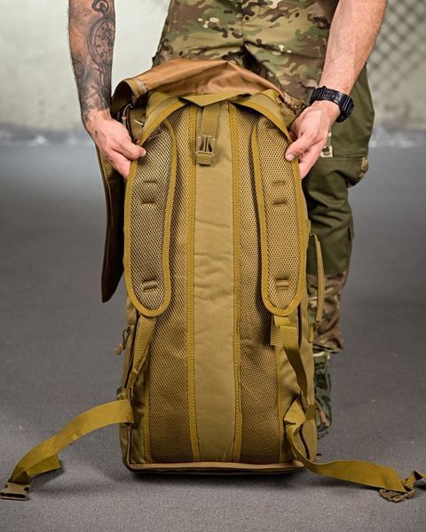 Тактический рюкзак баул X-Tactical Койот с отделениями и карманами для туризма и активного отдыха 93209 фото