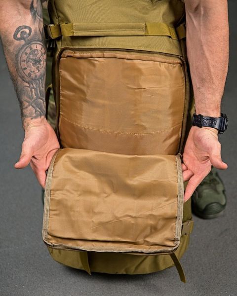Тактический рюкзак баул X-Tactical Койот с отделениями и карманами для туризма и активного отдыха 93209 фото