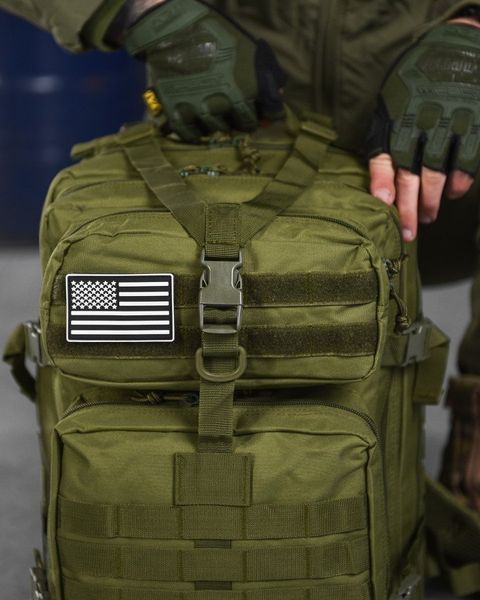 Тактичний рюкзак USA Олива 45 л 800D з відділенням для питної системи та органайзером 52121 фото