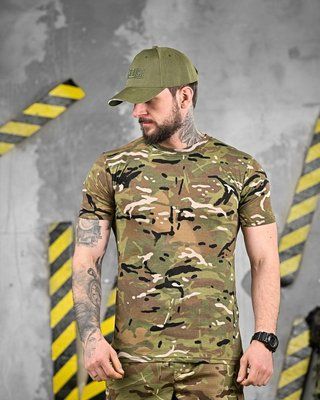 Тактична футболка Мультикам Flame з бавовни з поліестером тактичний одяг для активного відпочинку 13981 S фото