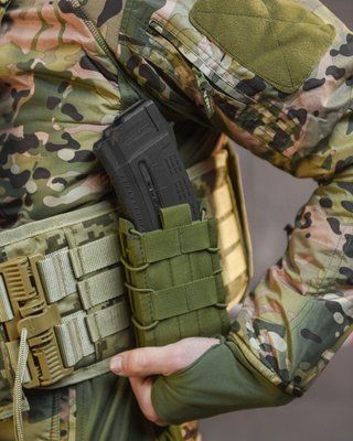 Подсумок АК Олива Cordura 1000D MOLLE для магазинов армейский тактический 90508 фото