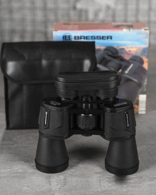 Бинокль Bresser 20x50 Black оптический с призмой Порро увеличение 20х для наблюдений 90807 фото