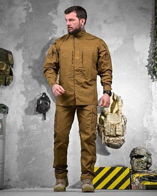 Костюм тактический Unit Койот саржа с поясом и манжетами на хлястиках 15939 S фото