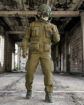 Тактичний костюм Sniper Oblivion Олива ріпстоп, посилені коліна, лікті, кишеня під гідратор 85780 M фото