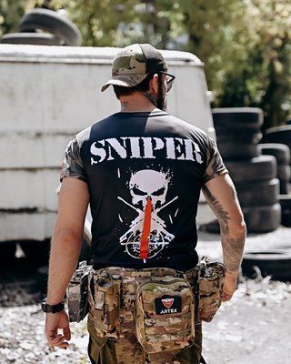 Тактична футболка Oblivion Sniper потовідвідна, 100% поліестер, шовкографія 92535 S фото