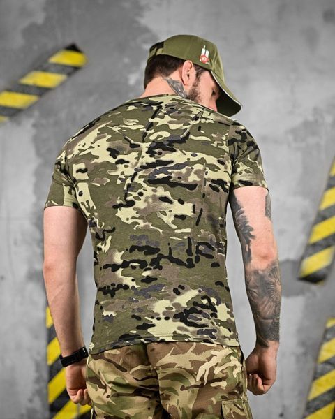 Тактична бавовняна футболка Patriot Multicam Green кулір для спорту та активного відпочинку 91560 44/46 фото