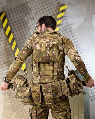Разгрузочный пояс RPS Attack Мультикам Cordura 500D с подсумками MOLLE аптечка подгранатник 93102 фото