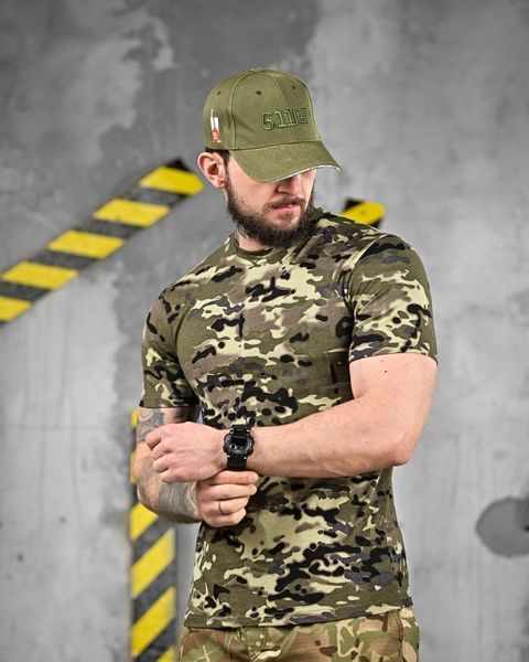 Тактична бавовняна футболка Patriot Multicam Green кулір для спорту та активного відпочинку 91560 48/50 фото