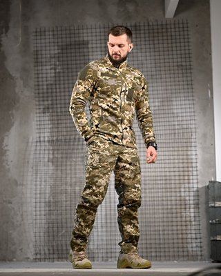 Тактичний костюм Fenix Піксель флісовий з плащівкою та липучками під шеврони 93582 S фото