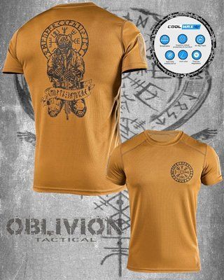 Тактична футболка Oblivion з рунами з матеріалу CoolMAX, вологовідвідна, з липучками під шеврони 92180 S фото