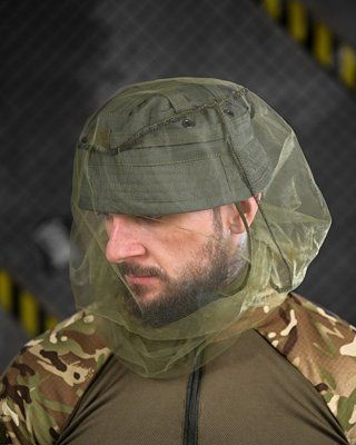 Москітна сітка хакі універсальний захист від комарів та комах 16336 фото